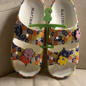 Marimekko Floral Sandals - Blue, Yellow, Pink